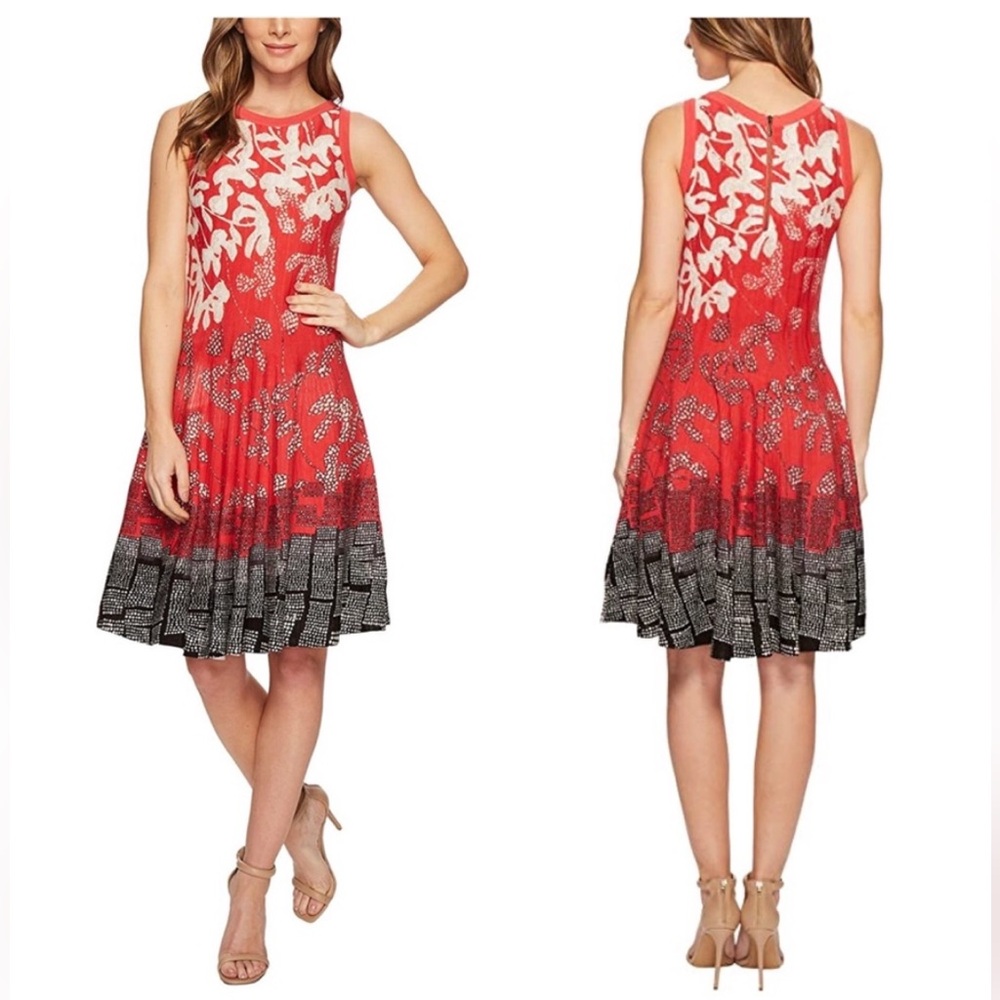 NIC+ZOE 1X Terrace Twirl Fit & Flare Knit Dress Women’s